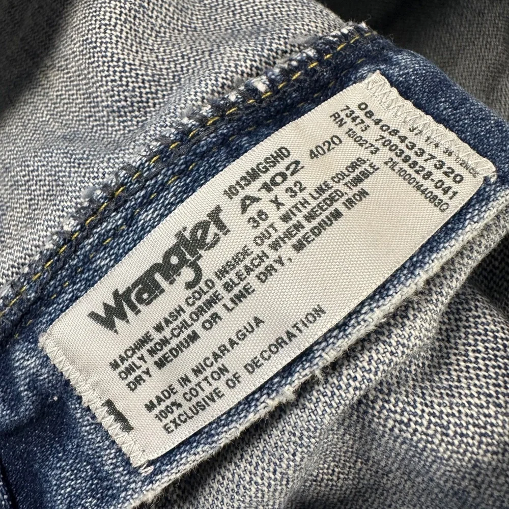 Wrangler George Strait Collection Jeans Mens 36x32 Blue Cowboy Cut 1013MGSHD